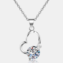 2 Carat Moissanite Heart 925 Sterling Silver Necklace Elegant