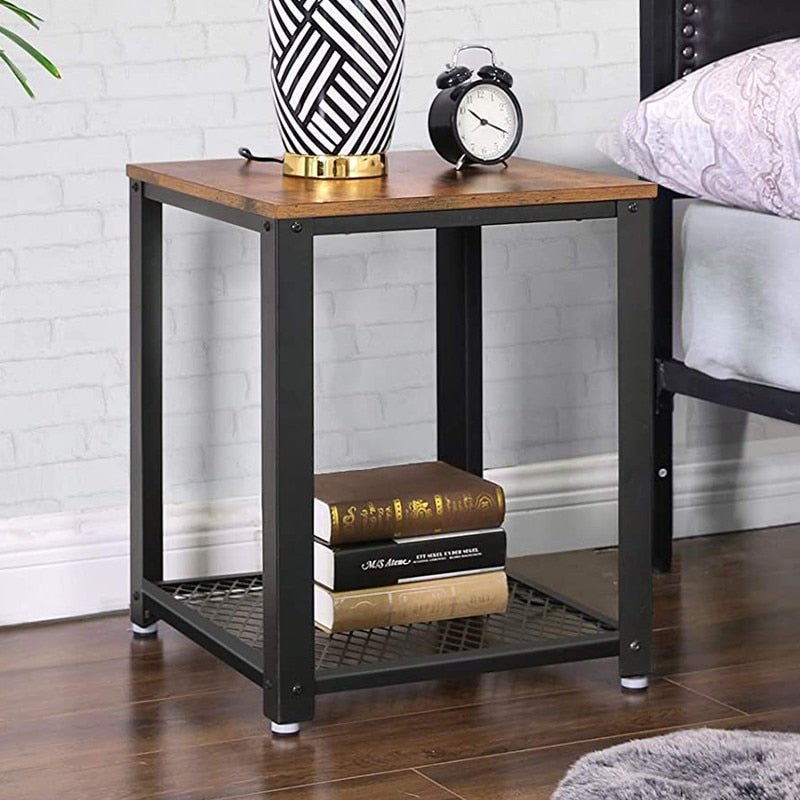 2-Tier Nightstand with Storage Shelf, Sturdy Easy Assemble - Ruth Envision