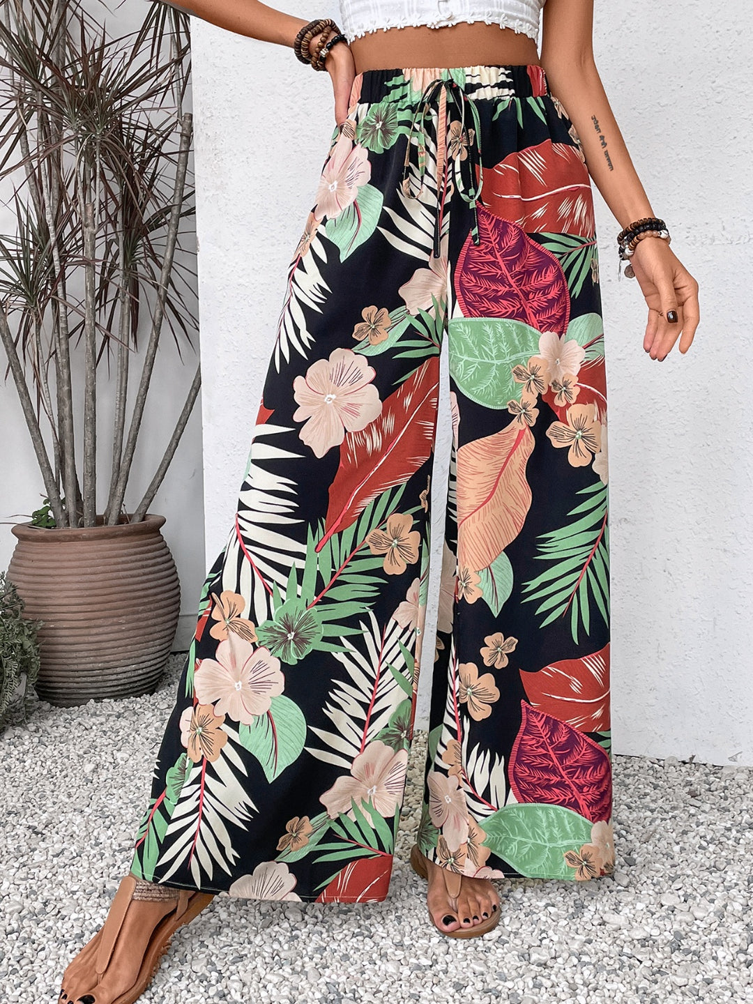 Elegant Patterned Palazzo Pants