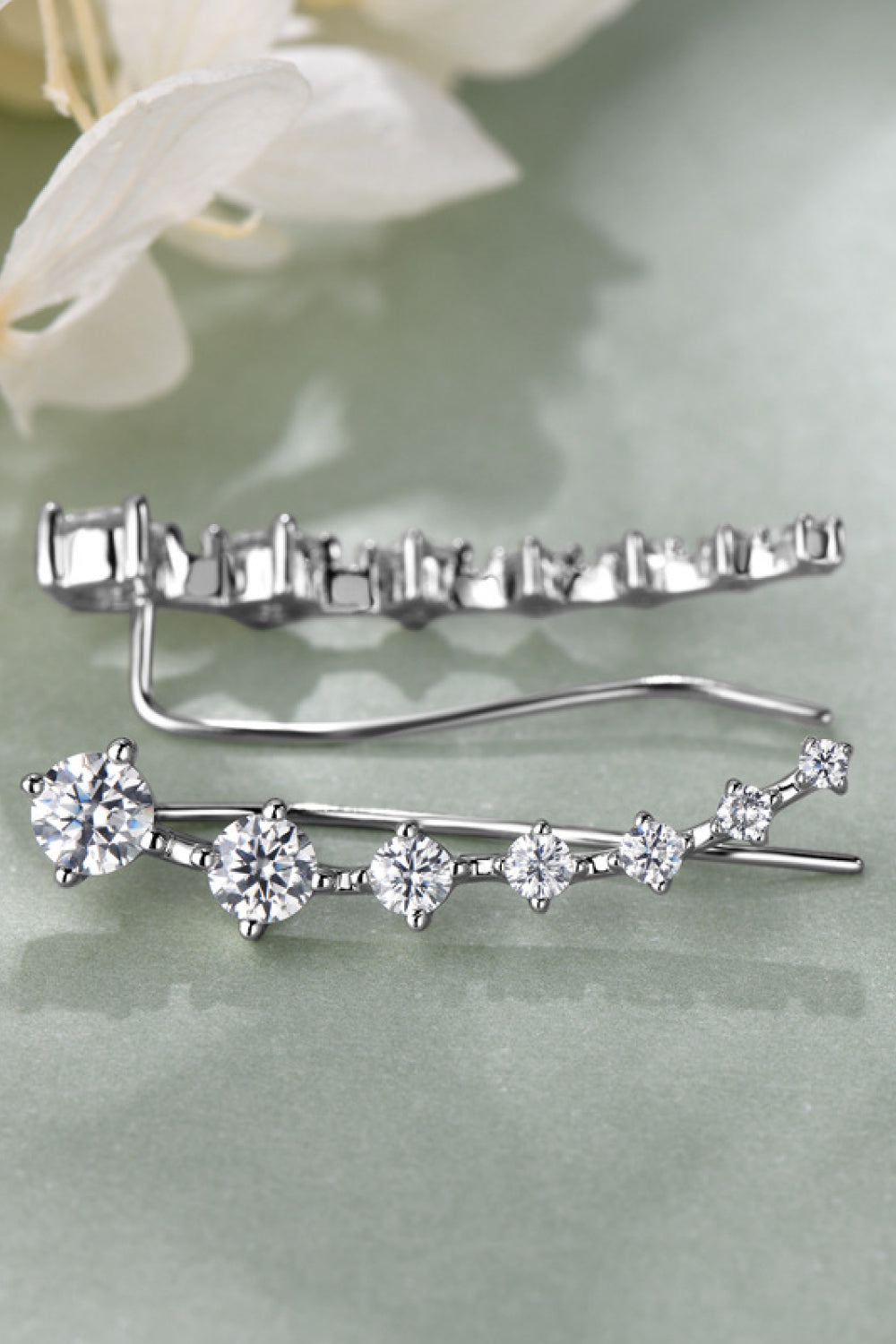 1.9 Carat Moissanite 925 Sterling Silver Earrings Set