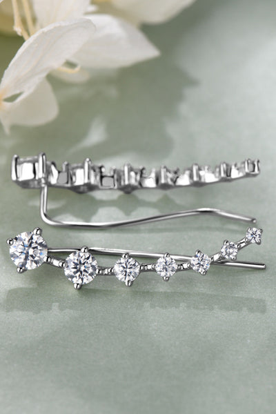 1.9 Carat Moissanite 925 Sterling Silver Earrings Set