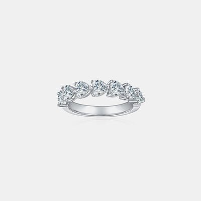 2.1 Carat 925 Sterling Silver Moissanite Heart Ring