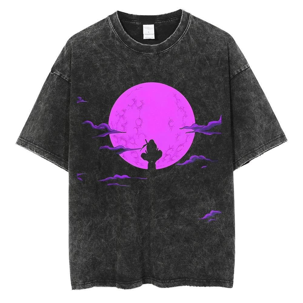 Naruto Vintage Washed Cotton Tee - Harajuku Style Ninja Apparel