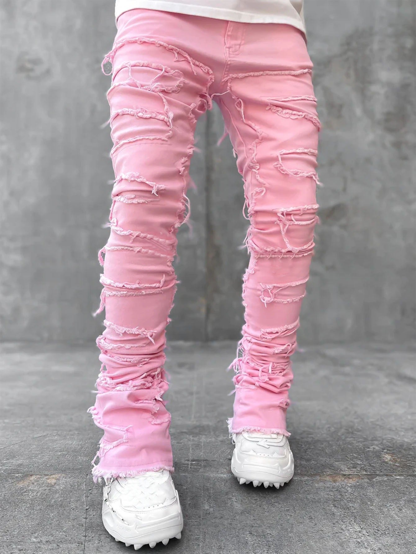 Men's Flexible Fit Straight Leg Denim Trousers for Comfort