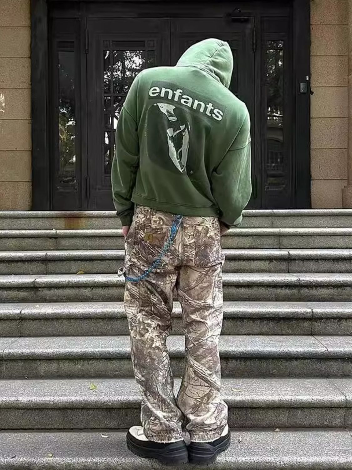 Men's Twig Camouflage Cargo Jeans for Casual Outdoor Wear