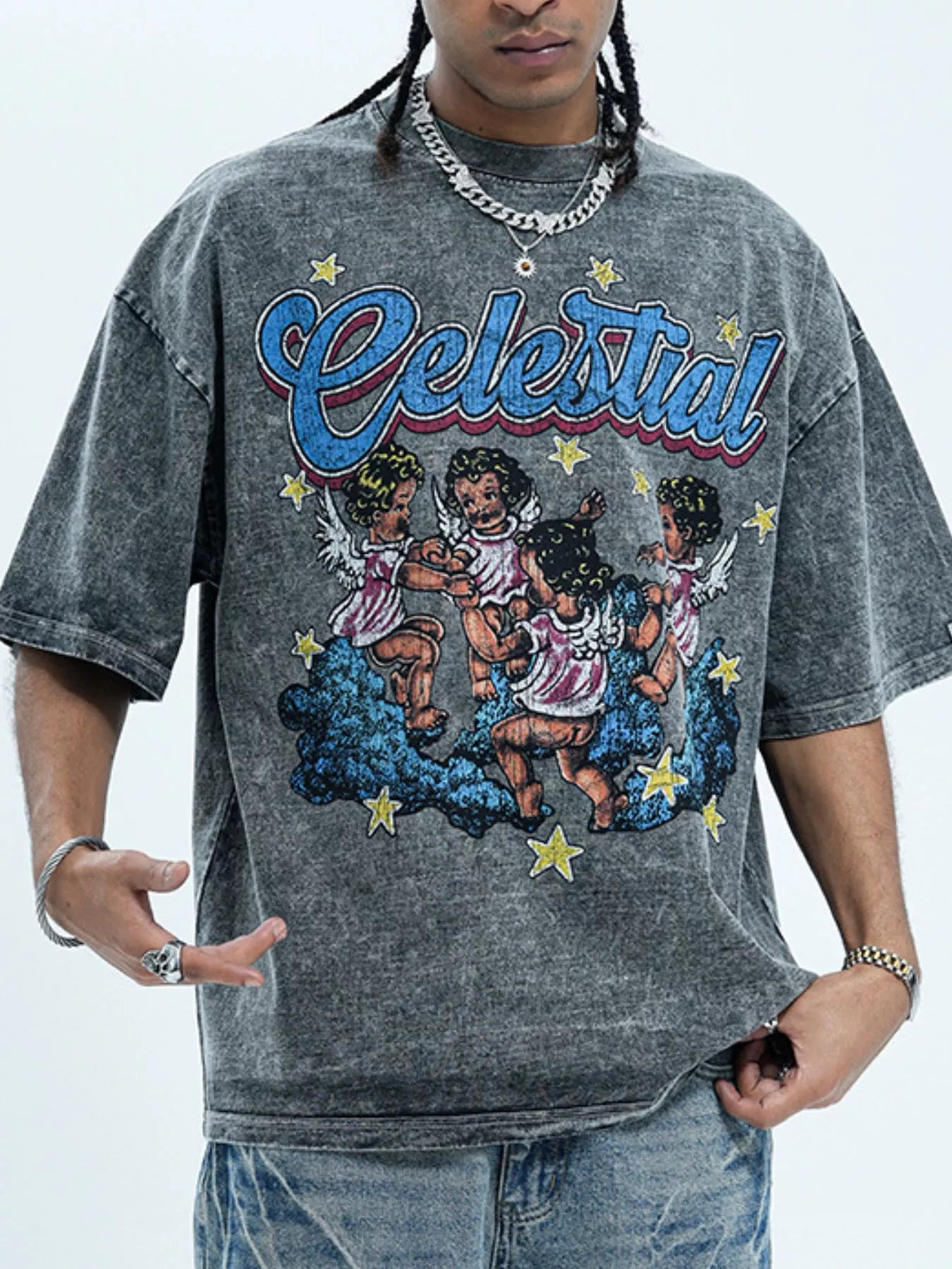 Men's Graphic Round Neck Half Sleeve T-Shirt