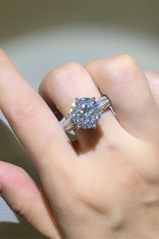 5 Carat Moissanite 925 Sterling Silver Engagement Ring