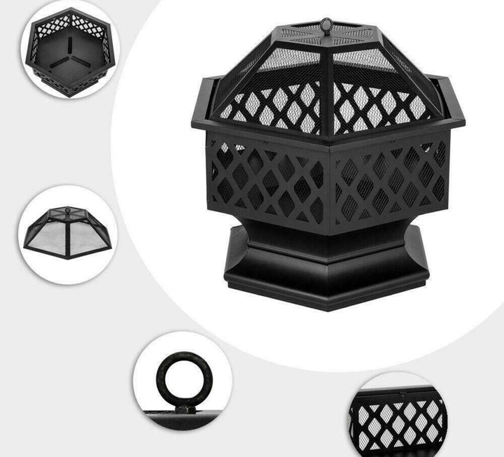 24’ Hex Shaped Patio Fire Pit - Ruth Envision