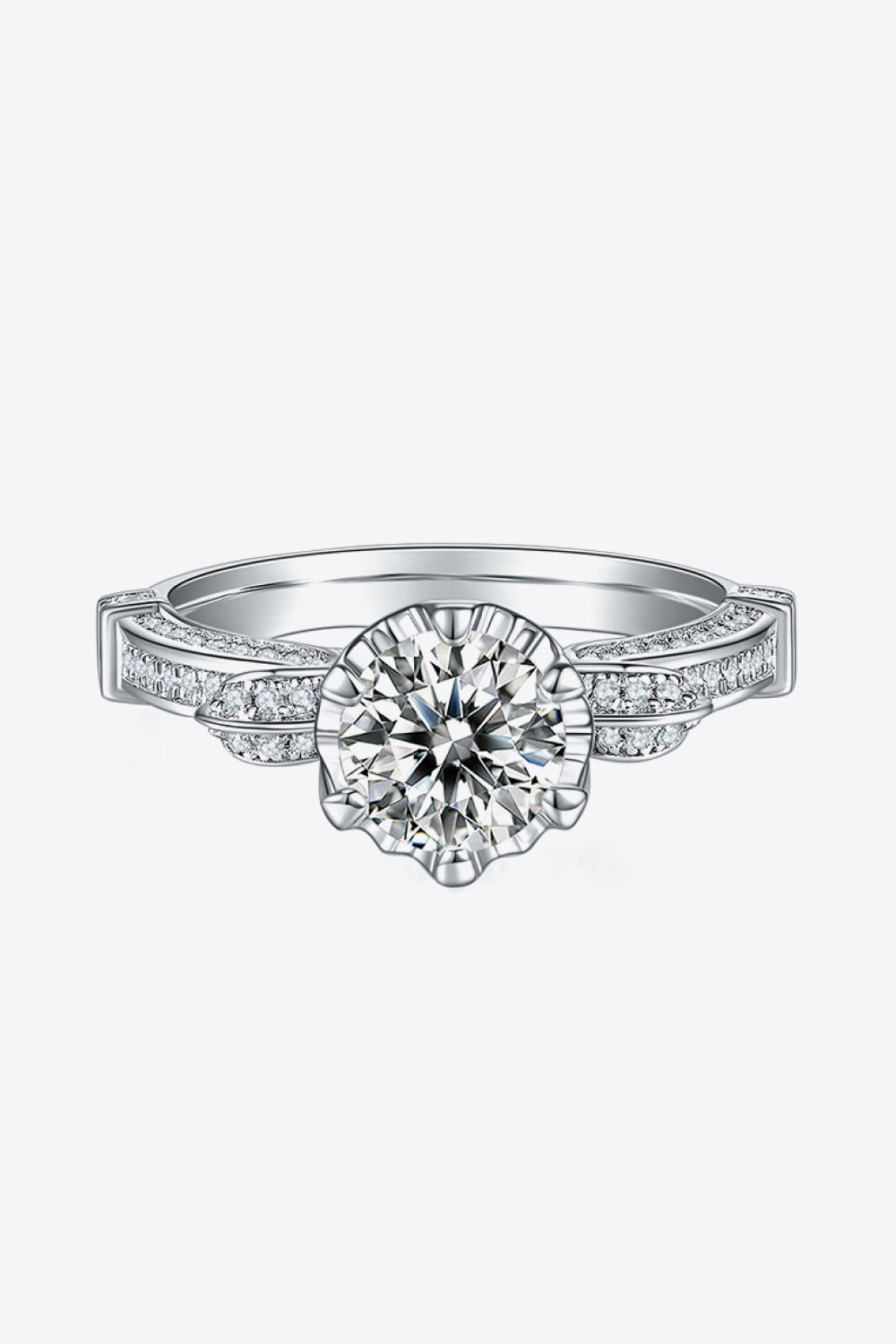 Adored 1 Carat Moissanite 925 Sterling Silver Engagement Ring