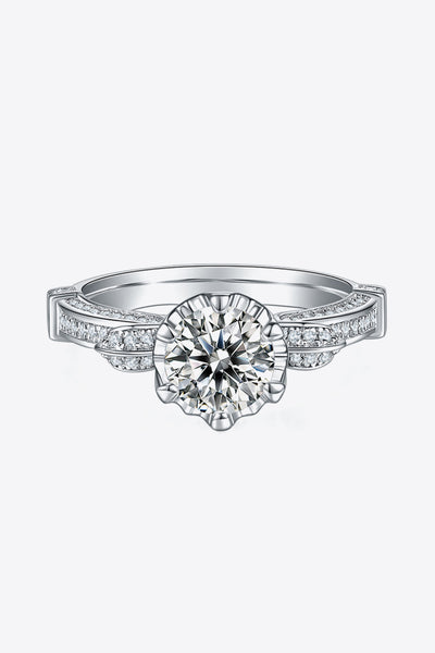 Adored 1 Carat Moissanite 925 Sterling Silver Engagement Ring