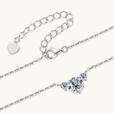1.2 Carat Moissanite 925 Sterling Silver Necklace for Women