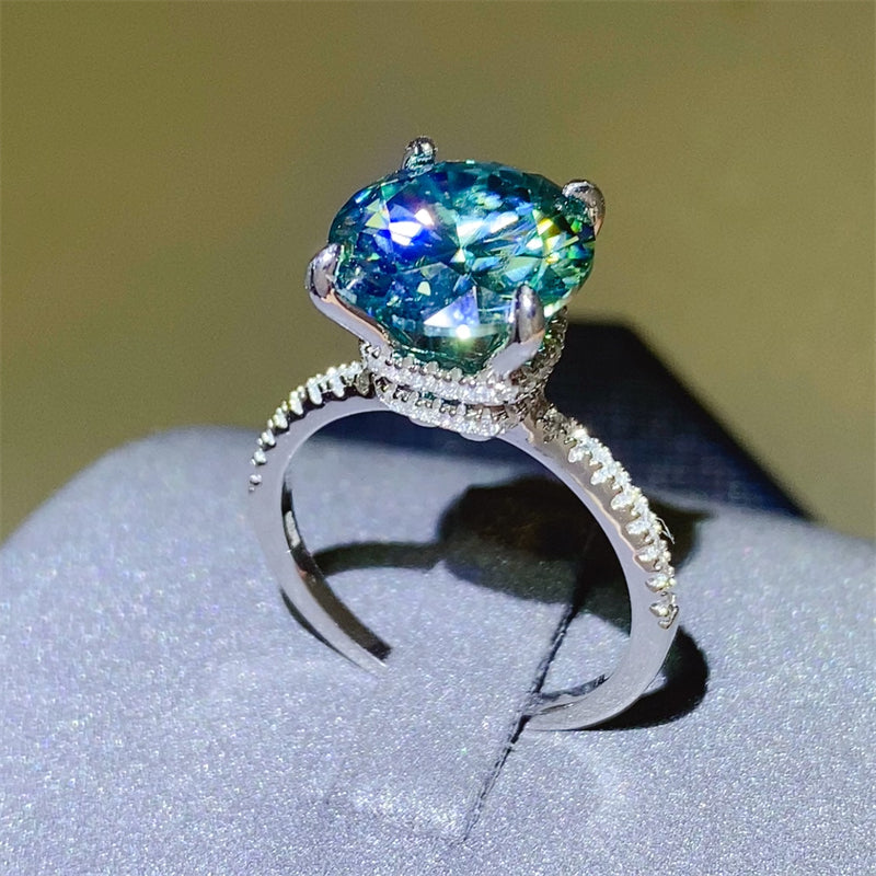 5 Carat Moissanite Zircon 925 Sterling Silver Ring Beauty
