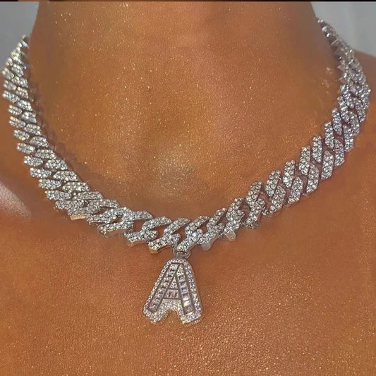 26 Initial Letter Cuban Style Necklace - Ruth Envision