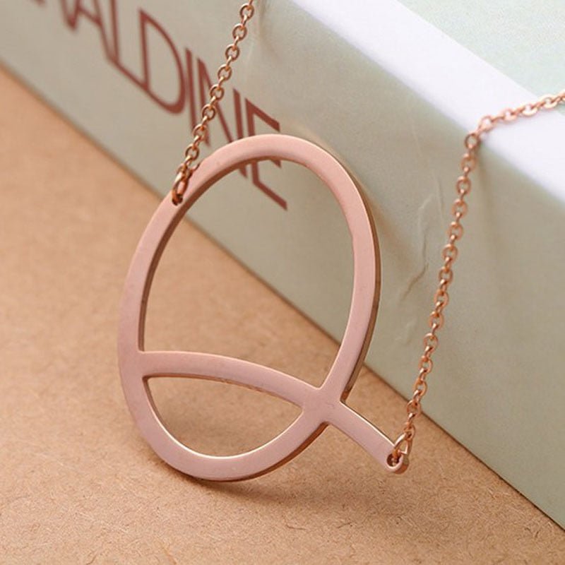 26 Letter Alphabet Necklace Stainless Steel Initial Necklace In Three Colors Choker Pendant Jewelry