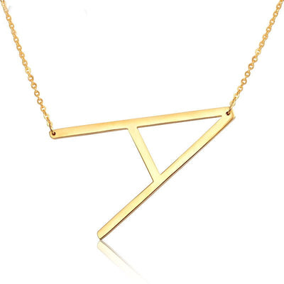 26 Letter Necklaces Pendants alphabet 3 Color Stainless Steel Choker Initial Necklace - Ruth Envision