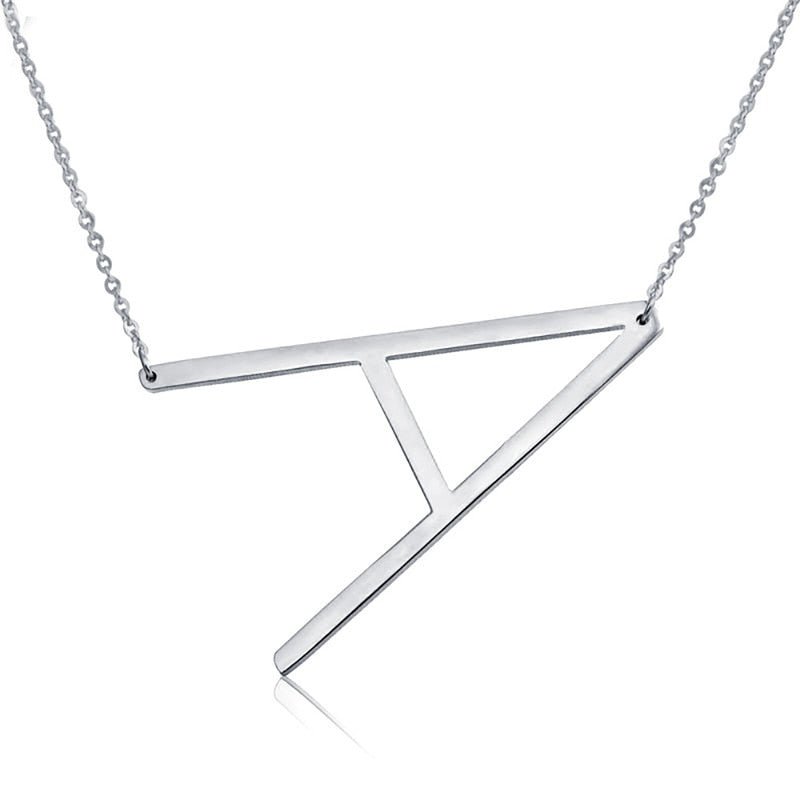 26 Letter Alphabet Necklace Stainless Steel Initial Necklace In Three Colors Choker Pendant Jewelry