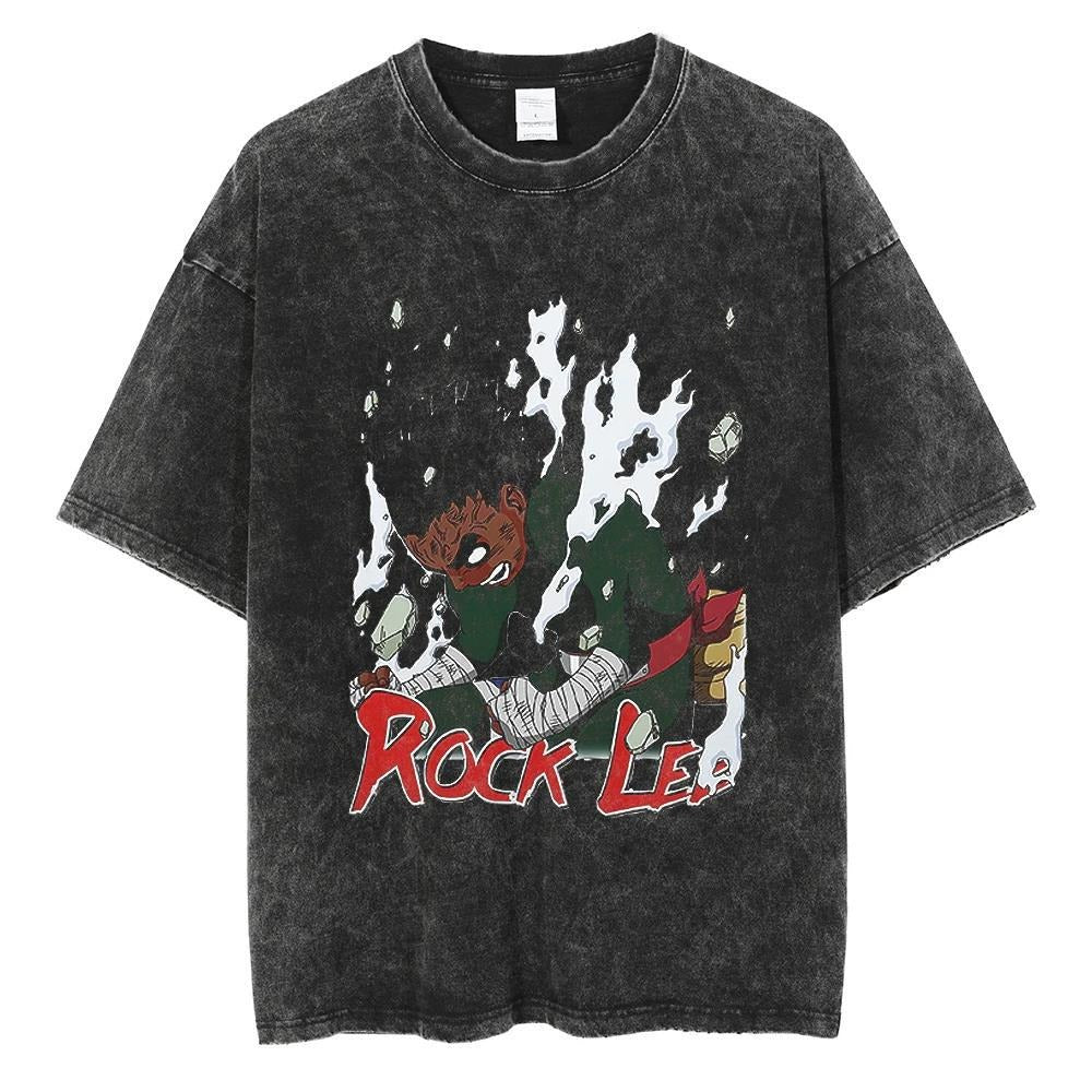 Naruto Vintage Washed Cotton Tee - Harajuku Style Ninja Apparel