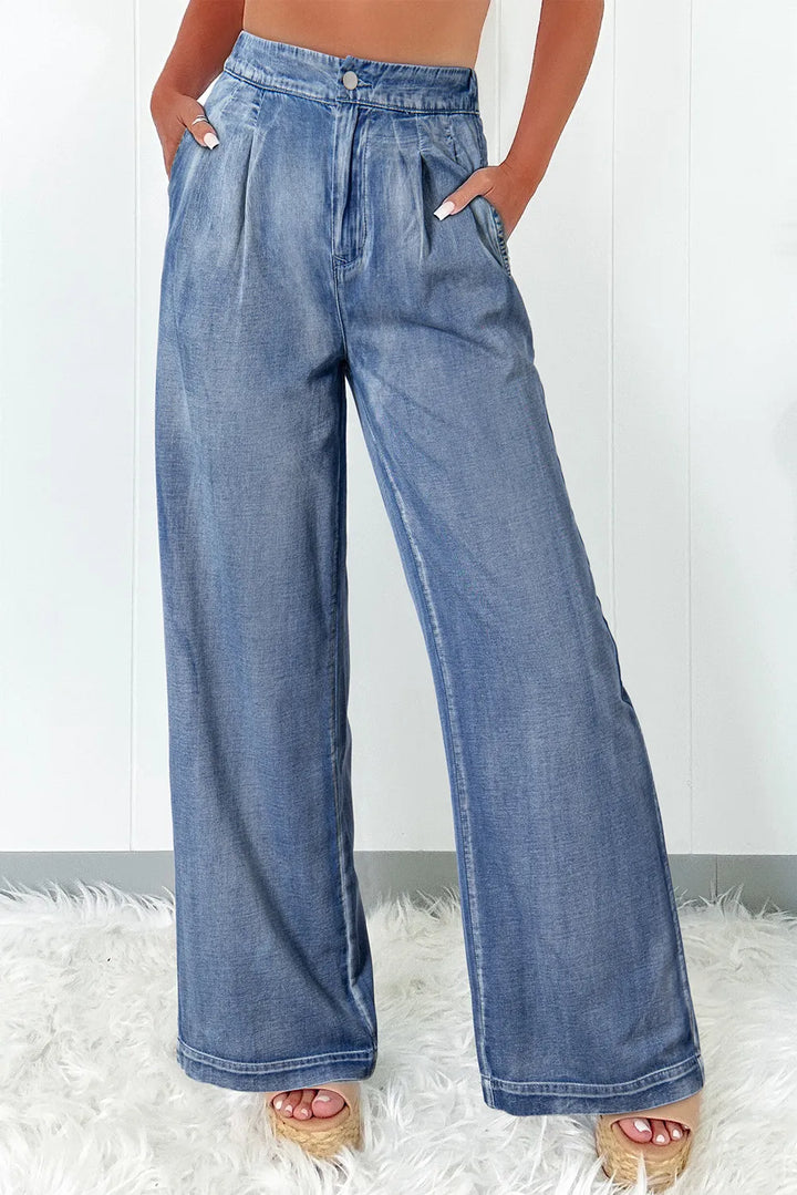 Chic High Waist Flared Jeans