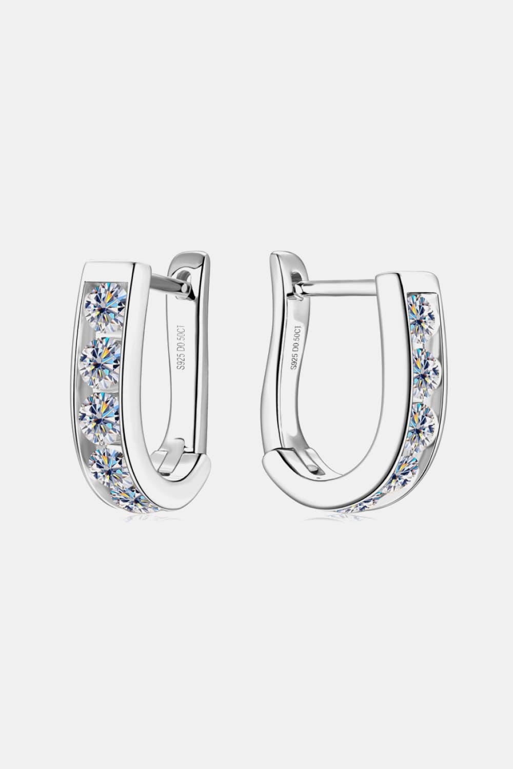 1 Carat Moissanite 925 Sterling Silver Earrings for Elegance
