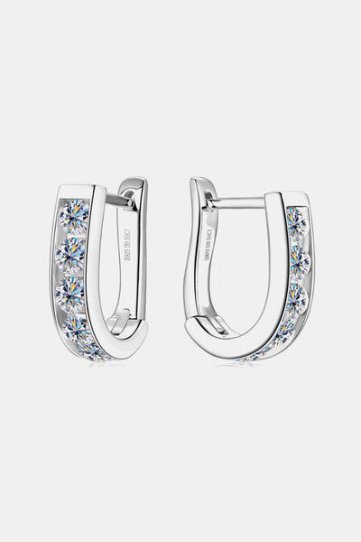 1 Carat Moissanite 925 Sterling Silver Earrings for Elegance