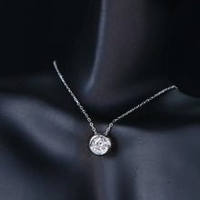 Moissanite Hypoallergenic Necklace in rose gold and gold, front view
