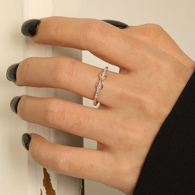 Elegant Zircon 925 Sterling Silver Ring for Women