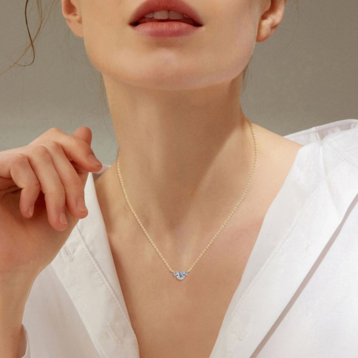 1.2 Carat Moissanite 925 Sterling Silver Necklace for Women