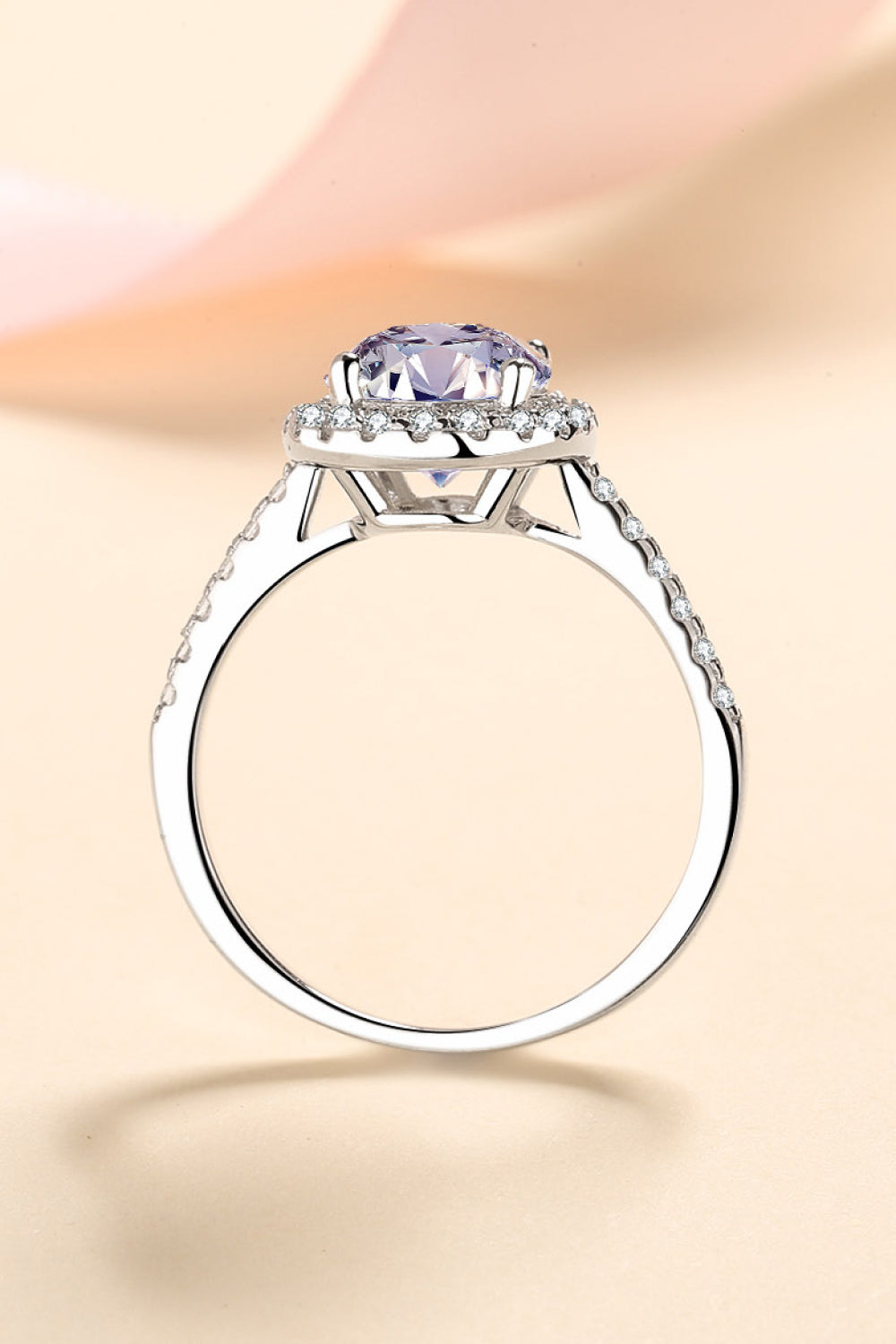 2 Carat Moissanite 925 Sterling Silver Halo Ring Beauty