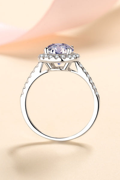 2 Carat Moissanite 925 Sterling Silver Halo Ring Beauty