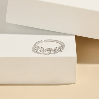 925 Sterling Silver Inlaid Zircon Ring for Elegant Style