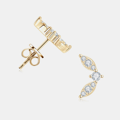 Moissanite 925 Sterling Silver Stud Earrings for Elegance