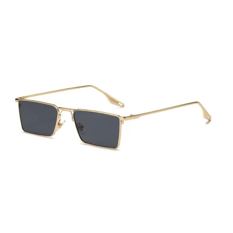 Retro Box Metal Sunglasses for Unisex Driving