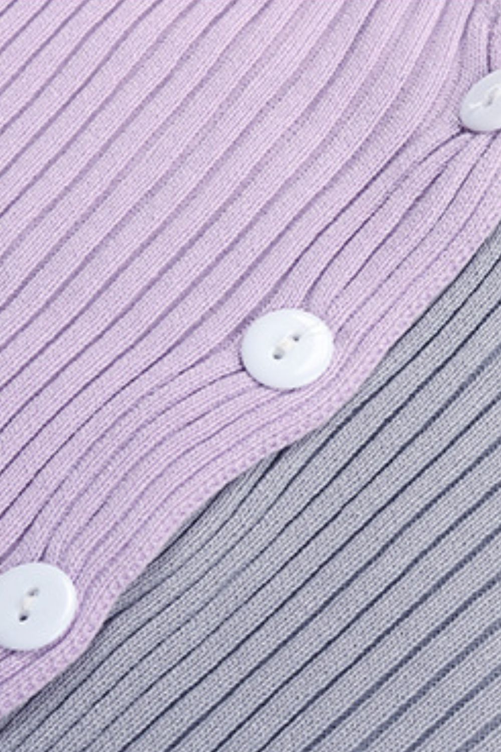 Chic Button-Up Contrast Long Sleeve Cardigan