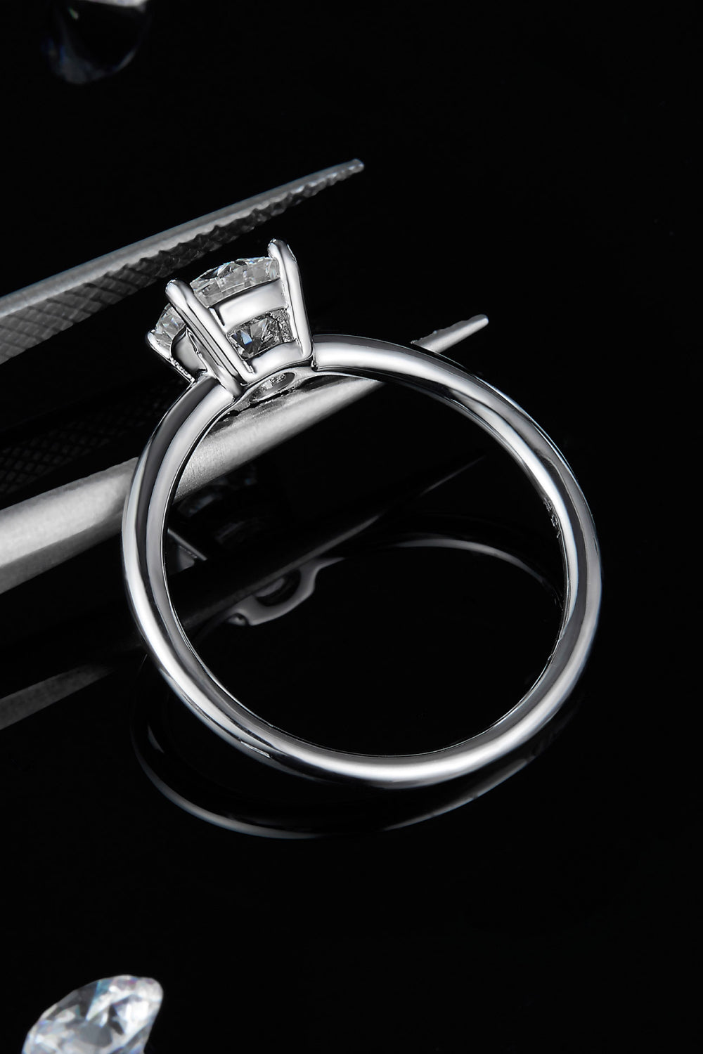 1 Carat Moissanite 925 Sterling Silver Solitaire Ring Design