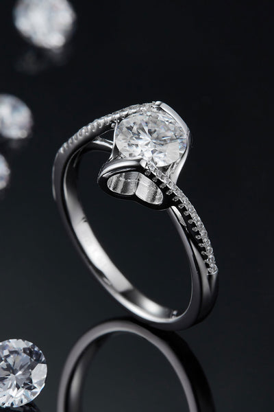 1 Carat Moissanite 925 Sterling Silver Twisted Ring Design