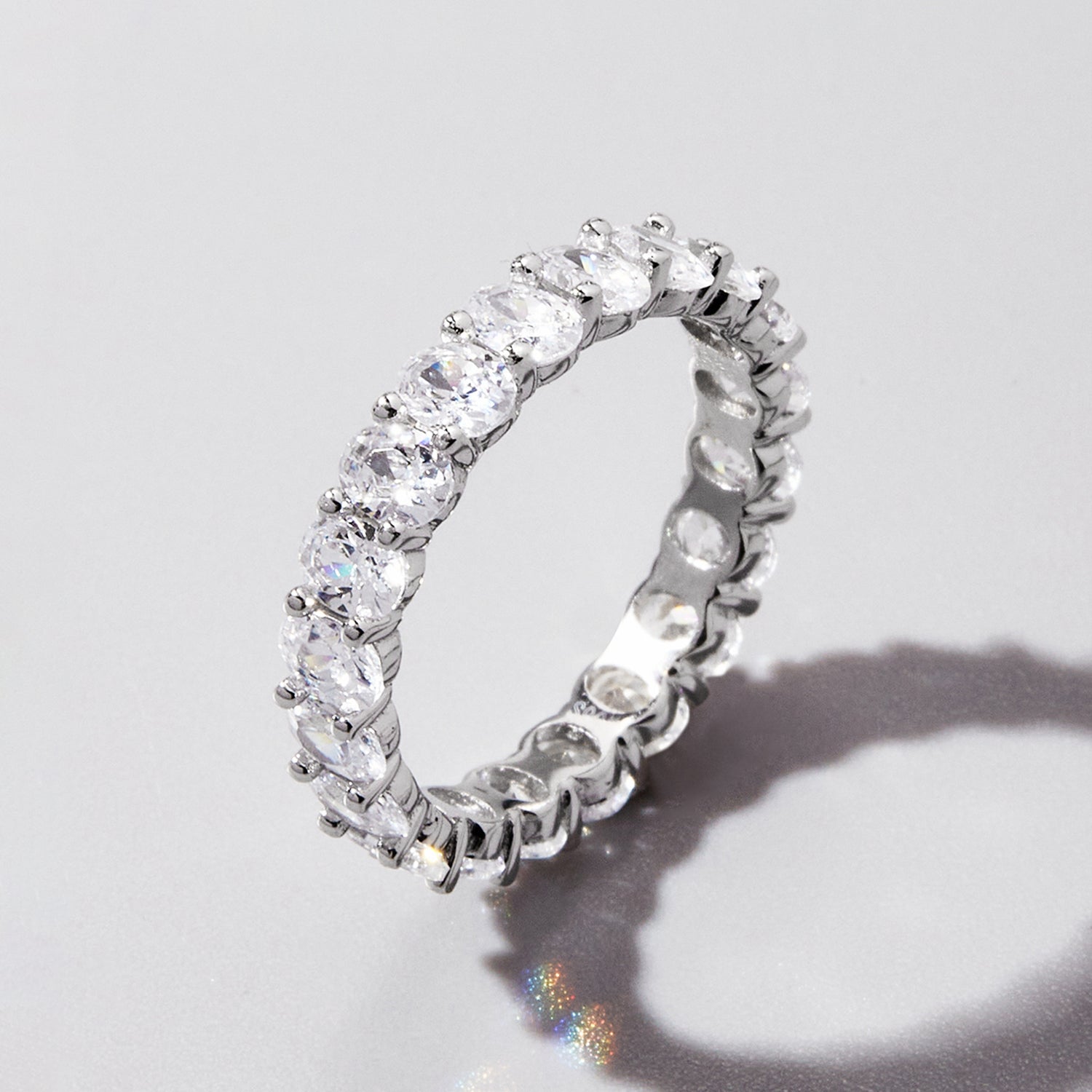 Inlaid Zircon 925 Sterling Silver Ring for Elegant Style