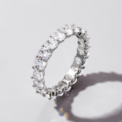 Inlaid Zircon 925 Sterling Silver Ring for Elegant Style
