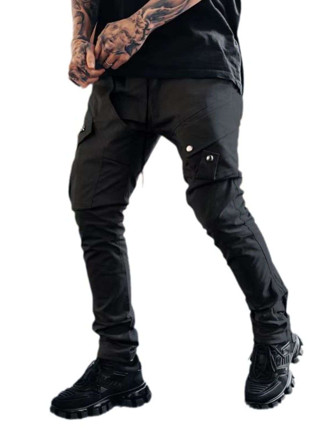 Men's Plus Size Pants with Cargo Pockets for Comfort