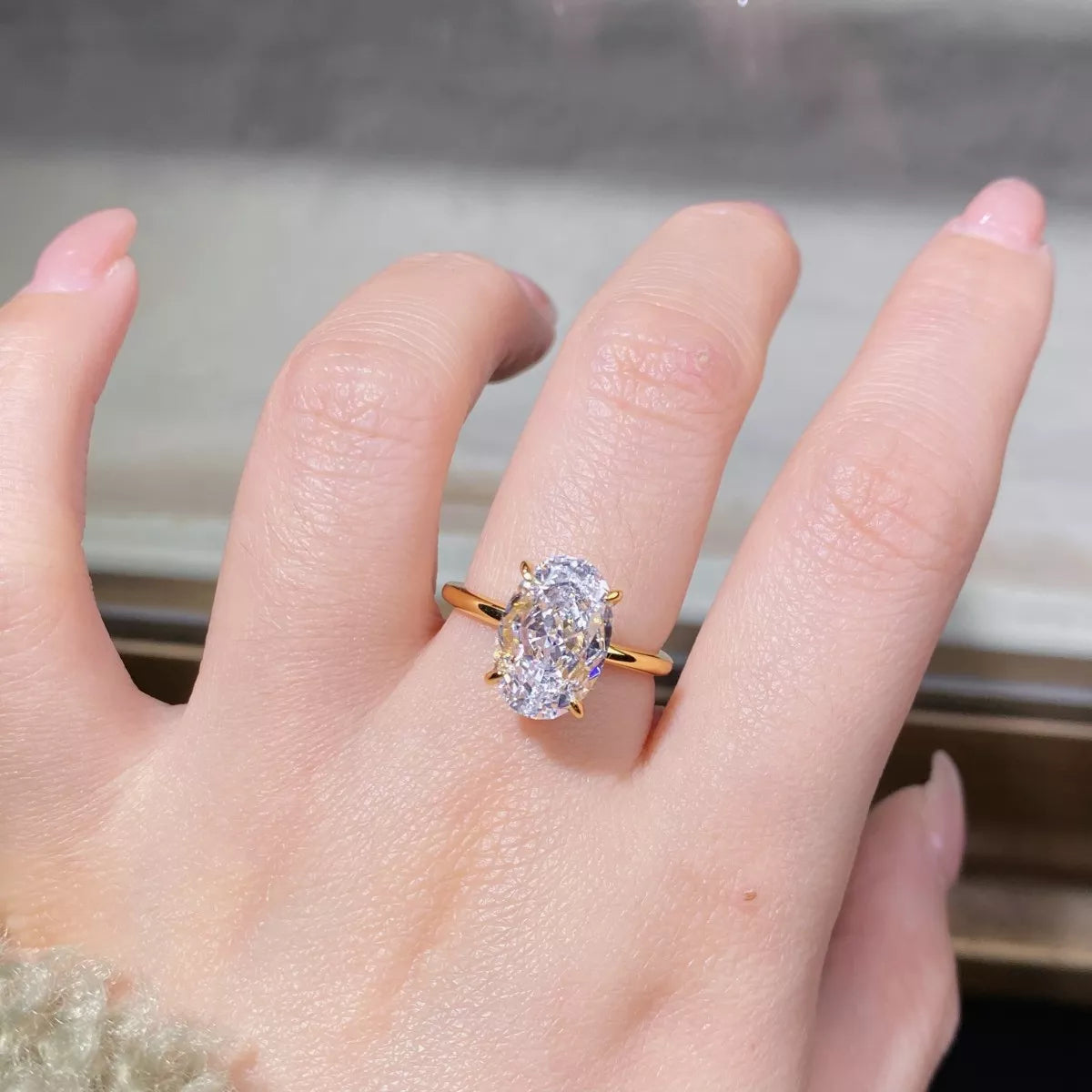 18K Gold-Plated Zircon Ring