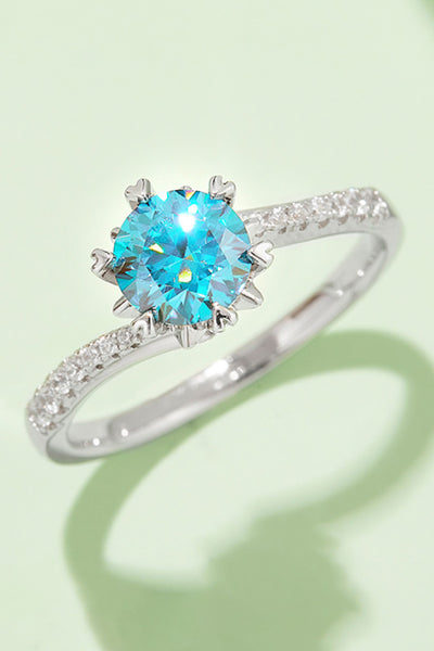 1 Carat Moissanite 925 Sterling Silver Ring for Elegance