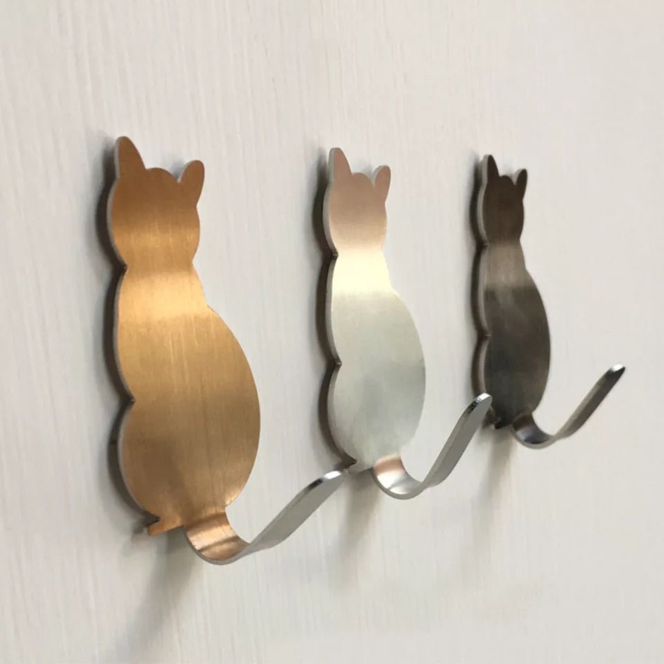 2pcs Self Adhesive Wall Hooks Cat Pattern - Ruth Envision