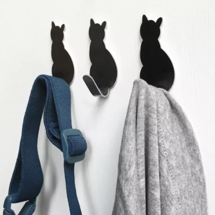 2pcs Self Adhesive Wall Hooks Cat Pattern - Ruth Envision