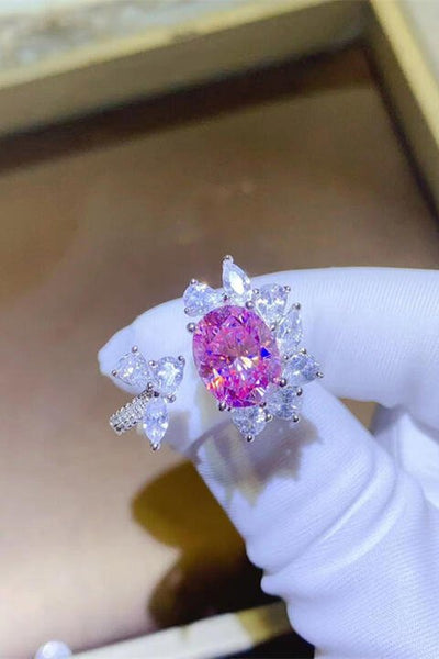 3 Carat Moissanite 925 Sterling Silver Open Ring Gift