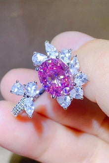 3 Carat Moissanite 925 Sterling Silver Open Ring Gift