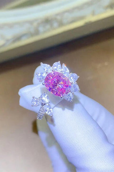3 Carat Moissanite 925 Sterling Silver Open Ring Gift