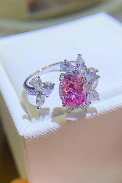 3 Carat Moissanite 925 Sterling Silver Open Ring Gift