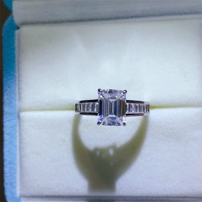3 Carat Moissanite 925 Sterling Silver Ring for Elegance
