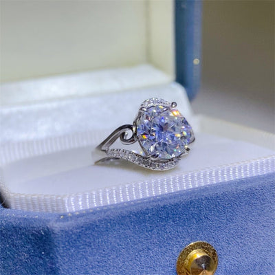 3 Carat Moissanite 925 Sterling Silver Ring for Elegance