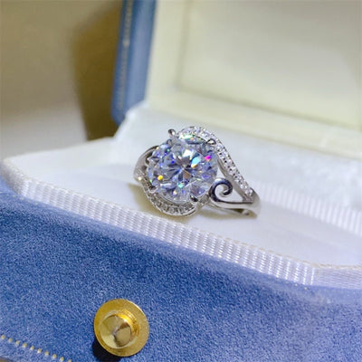 3 Carat Moissanite 925 Sterling Silver Ring for Elegance