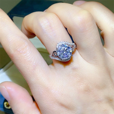 3 Carat Moissanite 925 Sterling Silver Ring for Elegance